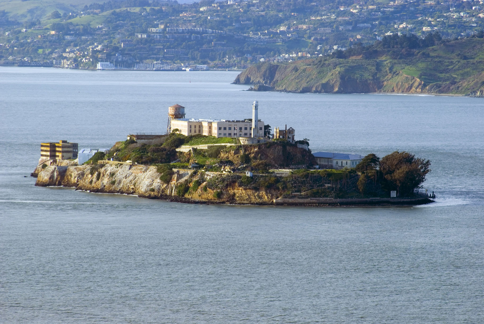 Alcatraz Island viewable from the San Francisco Deluxe Sightseeing Tours